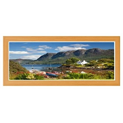 Image of Modern Picture Photo Frame Acrylic Glass Wood Poster Pine 100cm x 50cm Wall Mounted Frames