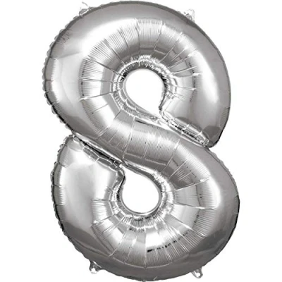 Image of Amscan 9906293 Rm S/Shape:8 Silver