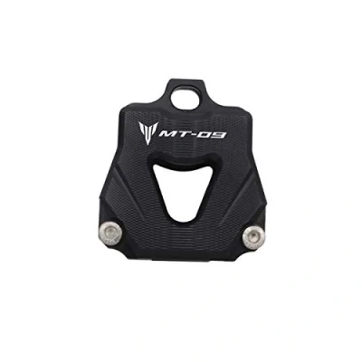 Image of LongGreat MT09 Key Cover Caps Motorcycle Keychain For Yamaha FJ 09/XSR900/MT 09/FZ 09/MT 09 SP/MT TRACER 2014 2020 (Black, 1pcs)