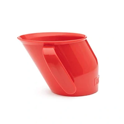 Image of Doidy Cup, 6 Months +, Baby &amp; Toddler First Open Ergonomic Slanted Design for Training Learning to Drink, weaning Essentials Milk Water (1, Red)