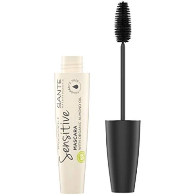 Image of SANTE Naturkosmetik Mademoiselle Sensitive Mascara 01 Black, Black Mascara, Volume &amp; Length, Fragrance , For Eyes, Vegan, 12 ml
