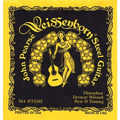 Image of John Pearse Strings® 3160 For Weissenborn® Steel Guitar Phosphor Bronze New D Tuning
