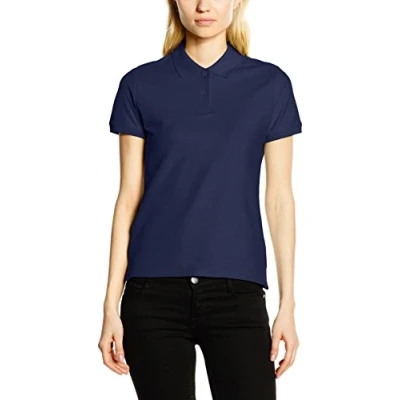 Image of FRUIT OF THE LOOM Women&#039;s Premium Polo Shirt, Navy, S UK