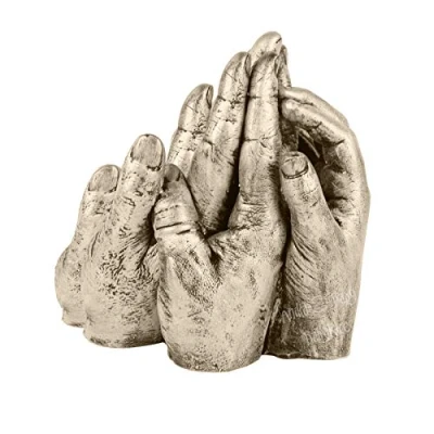 Image of Family Hands Casting Kit Gift Complete with Champagne Paint Finish BabyRice UK