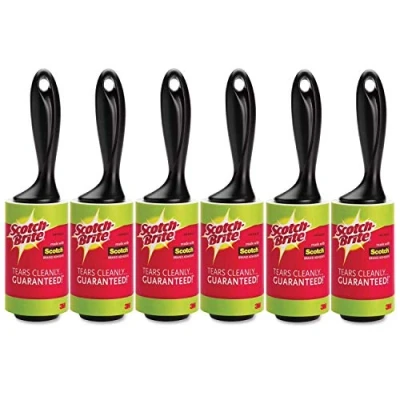 Image of Lint Roller Removes lint, fur, fuzz and other debris from clothing upholstery(Pack of 6, 56 sheets on each roll)