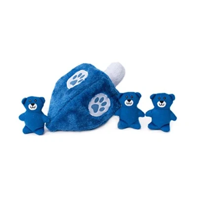Image of ZippyPaws FENRIR Holiday Burrow, Interactive Squeaky Hide and Seek Plush Dog Toy
