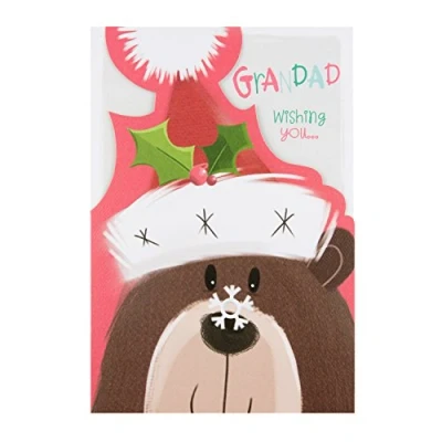 Image of Hallmark Medium Grandad &quot;Merry and Jolly&quot; Christmas Card