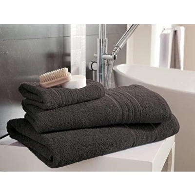 Image of Select ED® Luxuries 4 x Egyptian Cotton Hampton Towels Face Towel/Hand Towel/Bath Sheets/Jumbo Bath Sheets (4 Towel, Charcoal)
