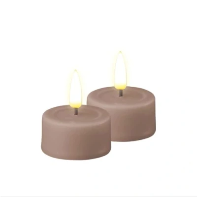 Image of Deluxe Homeart Indoor Flameless LED Tealight Set with Real Flame™ Technology Battery Powered Candle (Rose)