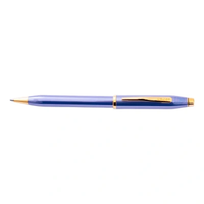 Image of Cross Century II Medium Ballpoint Pen Black Ink Lavender Blue/Gold Includes Premium Gift Box