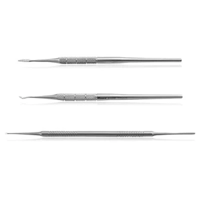 Image of Blacks Files and Probe Podiatry Tools by Blizzard German Forged File Spoon Swan Neck Chiropodist Kit Hospital Grade