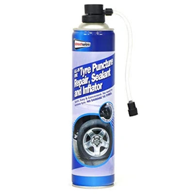 Image of Streetwize Tyre Sealer and Inflator Puncture Repair 650ml Ideal For: Cars, Vans 4x4&#039;s