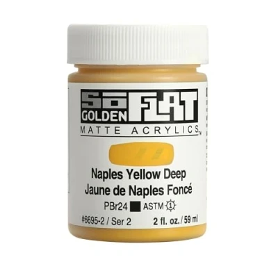 Image of Golden SoFlat Matte Acrylic Paint, 2oz jar, Naples Yellow Deep (6695 2)