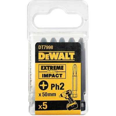 Image of Dewalt DT7998TQZ 50 mm PH2 IR Torsion Bits (Pack of 5)