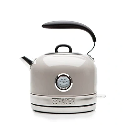 Image of Haden Jersey Stainless Steel Kettle 3000W Rapid Boil Technology, Ergonomic Design, BPA Free, Safety Features, and Stylish Chrome Detailing, Putty