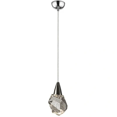 Image of Aquaria Integrated Led Pendant Ceiling Light Chrome, Transparent 3000K 450Lm