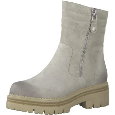 Image of Marco Tozzi Women&#039;s 2 26439 29 Leather Boots Fashion, Ivory, 5 UK