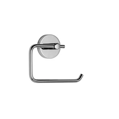 Image of Croydex Flexi Fix Pendle Toilet Roll Holder, Durable Zinc Alloy Construction, Chrome Finish, Paper Holder with Easy Screw or Glue Installation, No Stress, Mess, 16x13.5x4.2cm