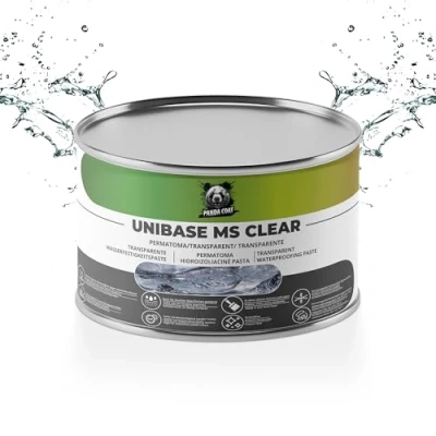 Image of PandaCoat Unibase MS Clear Crystal Clear, Invisible, One Layer Ideal for Bathrooms, Kitchens, Windows, Aquariums, Garden Furniture, Roofs, DIY Projects Flexible, Durable, UV Resistant (200g)