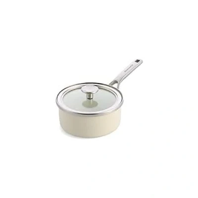 Image of KitchenAid Saucepan Steel Core Enameled Almond white ø 16 cm / 1.3 Liter