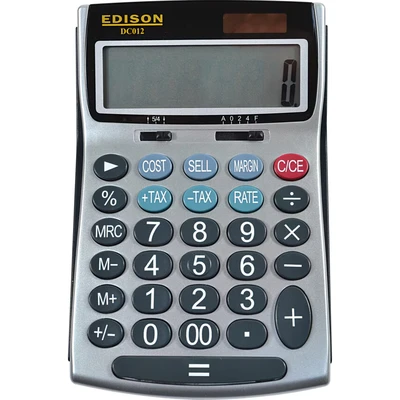 Image of Edison DC012 12 Digit Desk LCD Calculator