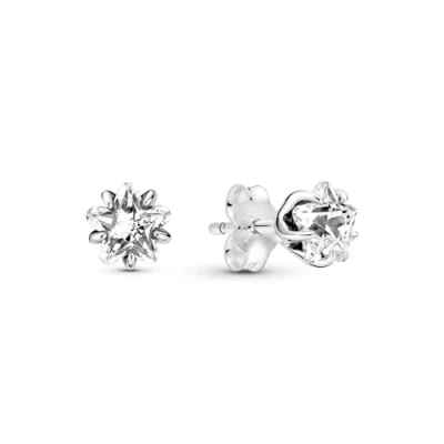 Image of Pandora Celestial Sparkling Star Stud Earrings Sterling Silver &amp; Cubic Zirconia Gift for Her No Box