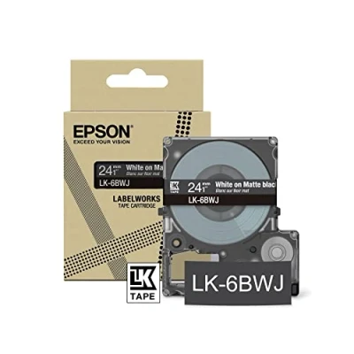 Image of Epson LabelWorks[Matte Black/White 24mm LK 6BWJ]tape compatible with LW C410 and C617