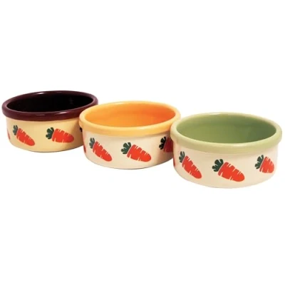Image of Rosewood Stoneware Carrot Ceramic Pet Bowl (Assorted Colours)