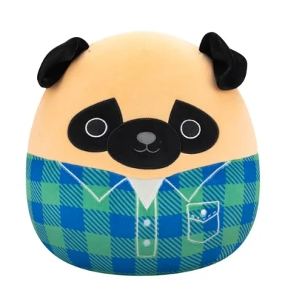 Image of Squishmallows Original 12 Inch Prince the Brown Pug