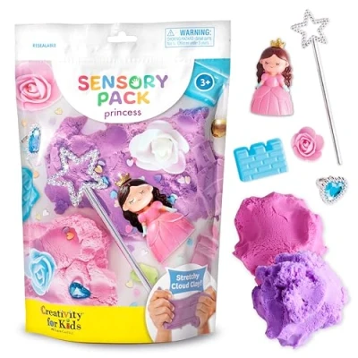 Image of Creativity for Kids Sensory Pack: Princess Calm Down Corner and Bin Filler Supplies, Car Activities Kids, Gifts Girls, Toys Toddlers Ages 3 4+