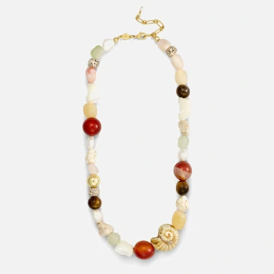 Image of Anni Lu Seaside Beaded 18k Gold Plated Necklace