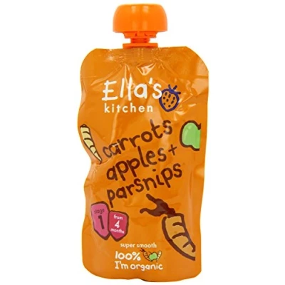 Image of Ella&#039;s Kitchen Organic Carrots, Apples &amp; Parsnips Stage 1 120g Baby Food
