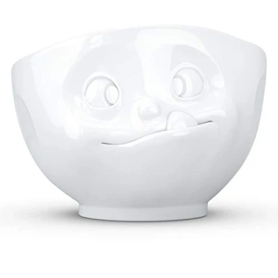 Image of Fiftyeight White Shiny Character Pattern léchant Babines Bowl 500 ml