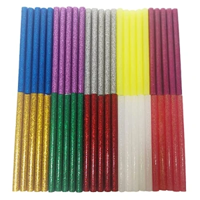 Image of Raintwo 100 x 7 mm Hot Glue Sticks Multicoloured for Gun Pack of 50