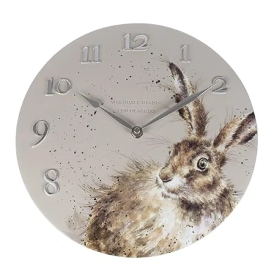 Image of Wrendale Designs &#039;Bright Eyes&#039; Hare Wall Clock
