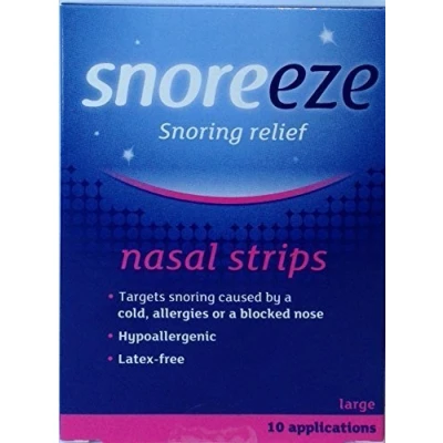 Image of Snoreeze Large Snoring Relief Nasal Strips Pack of 10 by