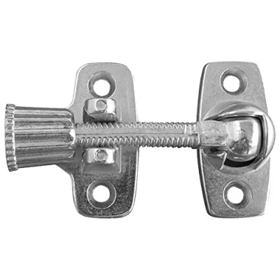 Image of Merriway BH04797 (2 Pcs) Bright Zinc Plated Brighton Style Sash Window Lock Fastener Pack of 2 Pieces