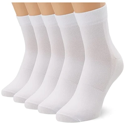 Image of Zebdia Basic Running Socks 5 Pack 35 38 White