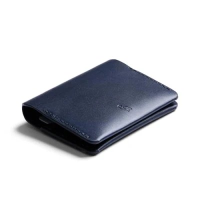 Image of Bellroy Under Cover (Slimline Leather Card Wallet/Holder with Storage, Quick Access Slot, Plus Space for Folded Bills) Navy