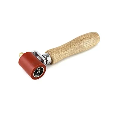 Image of QWORK® Silicone Seam Roller, High Temperature Resistant Silicon Hand Pressure Roller Welding Tool, 40mm, Red