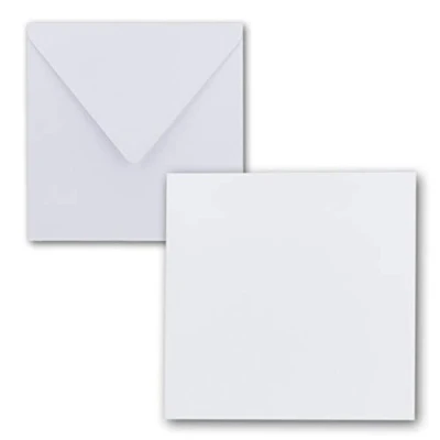 Image of FarbenFroh by GUSTAV NEUSER Square single card set 15 x cm with envelopes bright white 25 pieces for greeting cards &amp; more