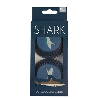 Image of Sharks Cupcake Cases (Pack of 50)