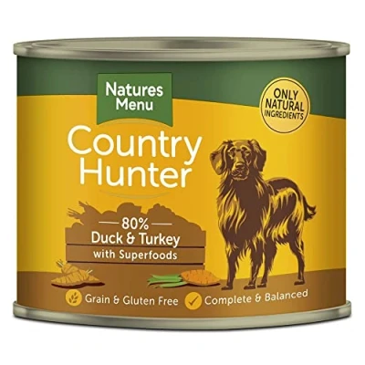 Image of Natures Menu Dog Country Hunter Duck &amp; Turkey Tins 6x400gm