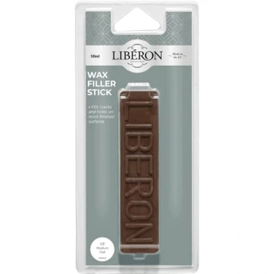 Image of Liberon 50G Medium Oak Wax Filler Wood Repair Stick