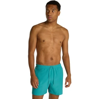 Image of Calvin Klein Swimwear Medium Drawstring Swimming shorts, Men&#039;s, Size: XL, Hazy teal