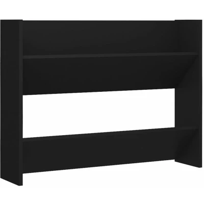 Image of vidaXL Wall Shoe Cabinet Black 80x18x60 cm Engineered Wood