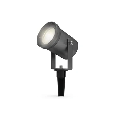 Image of 4lite Outdoor Spike Light (Black) 250lm Cool White IP65 Rated LED Integrated 5W Garden Single Spot 4L2/2001 4Yr Guarantee