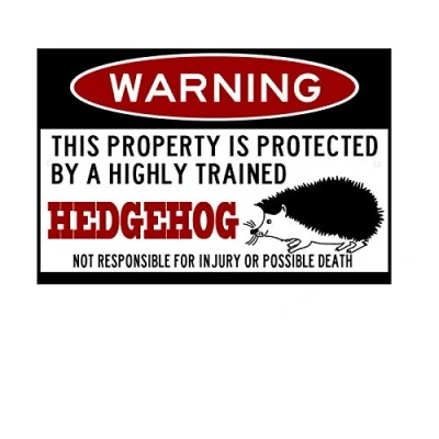 Image of EpochSign Hedgehog Sign,Funny,Hedgehog,Hedgehog Accessories,Hedge Hog Gift,Warning sign Small Pet Gift Metal Signsmetal tin 8x12 inch