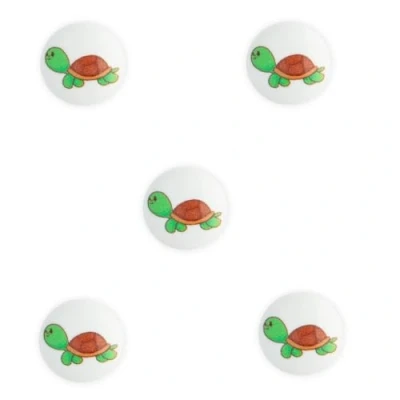 Image of Trucraft 15mm Turtle Shank Buttons Pack of 5 for Baby Children Knitting Sewing Craft