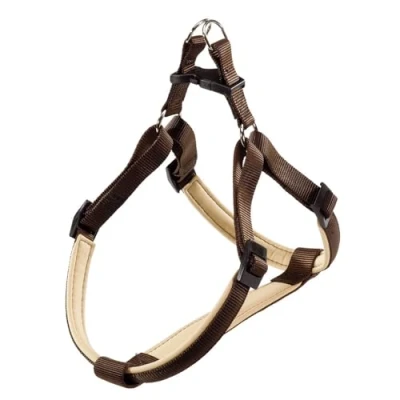 Image of Ferplast Dog Harness DAYTONA, Medium Size Harness, Padded, Adjustable, Brown